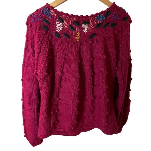 Unique Wool Blend Cardigan Sweater - Size Medium - Picture 2 of 5